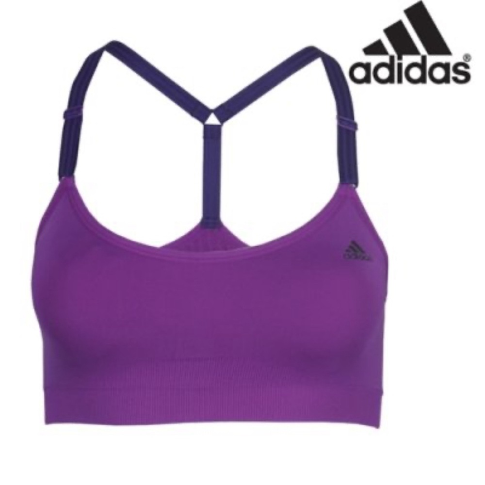 💜 ADIDAS purple sport bra medium